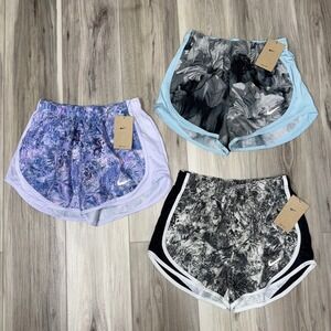 NWT Nike Women's XS Running Shorts Dri Fit Athletic Shorts 3‎ Pair Black Blue